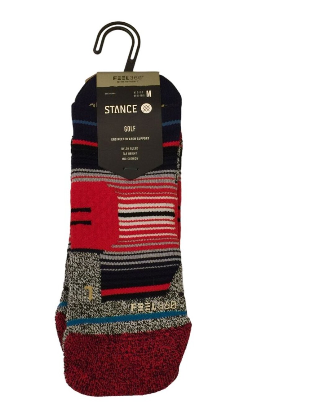 Stance Golf  LONG BALL TAB Men's Tab Height Size Medium 6-8.5 Socks